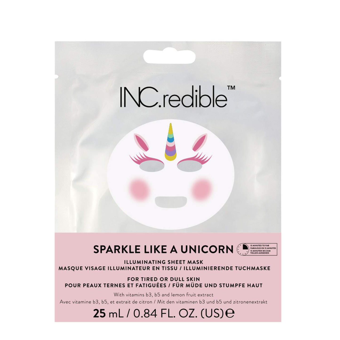 INC.redible Sparkle Like a Unicorn Illuminating Sheet Mask