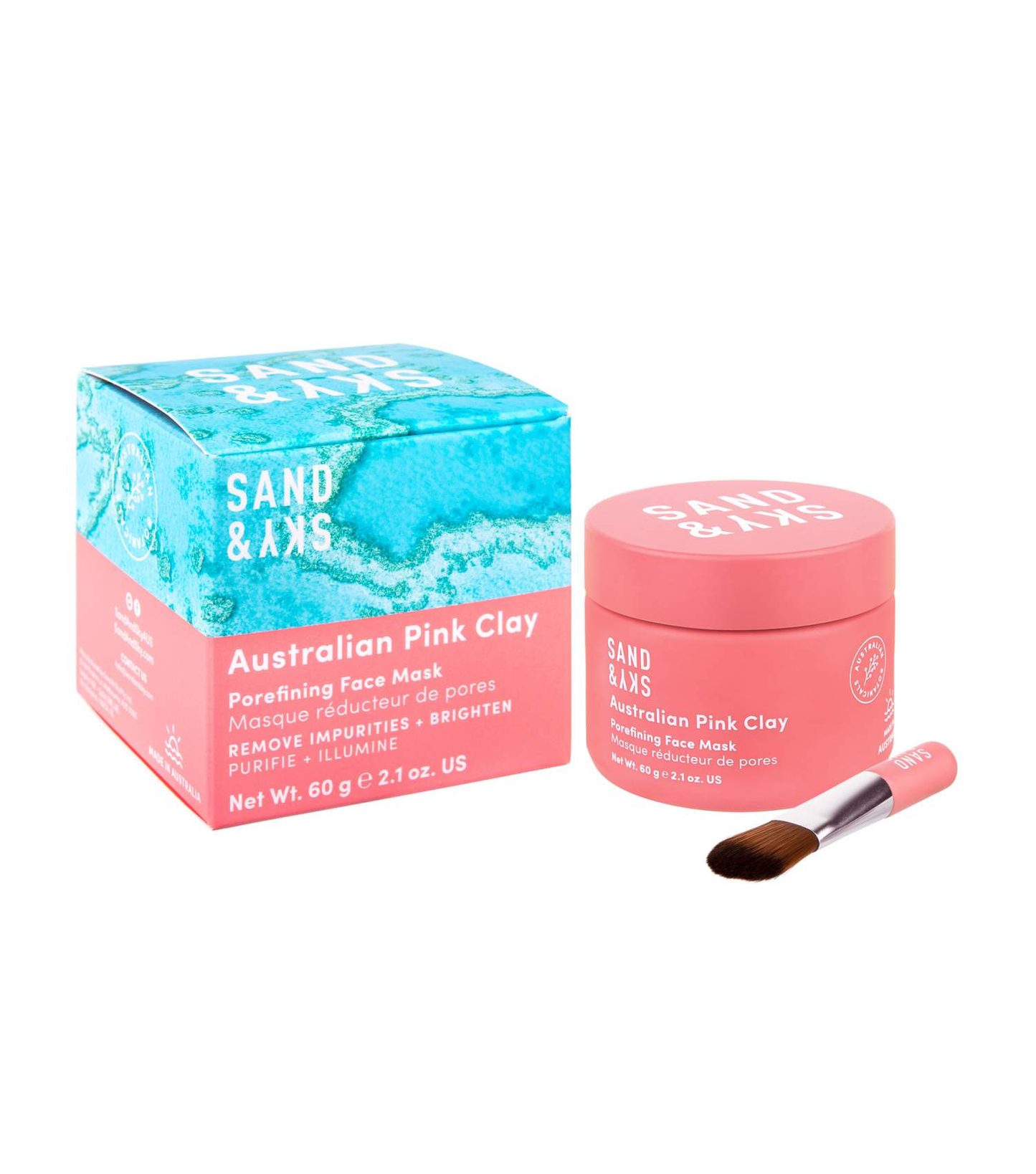 Sand & Sky Australian Pink Clay Porefining Face Mask