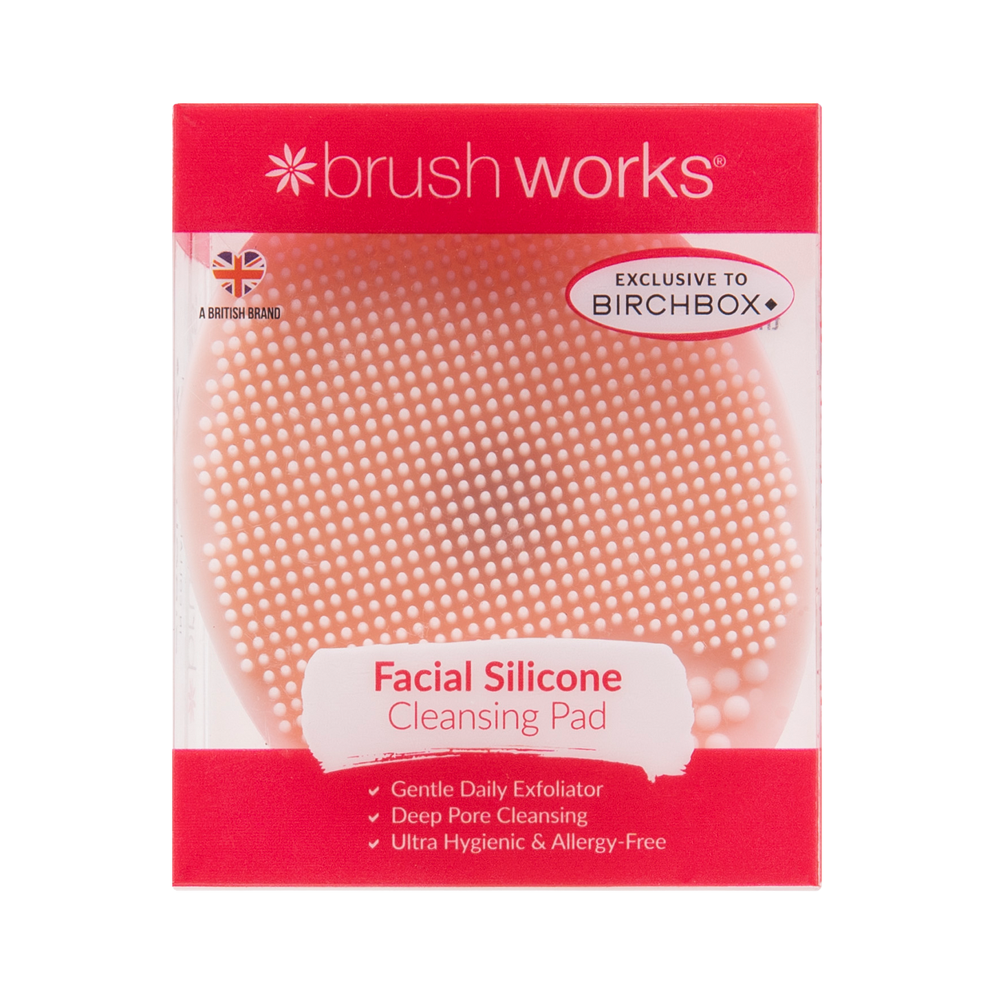 Brushworks Silicone Cleansing Pad in Dark Pink + January Birchbox