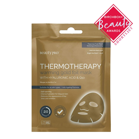 BeautyPro THERMOTHERAPY Warming Gold Foil Mask with Hyaluronic Acid & Q10