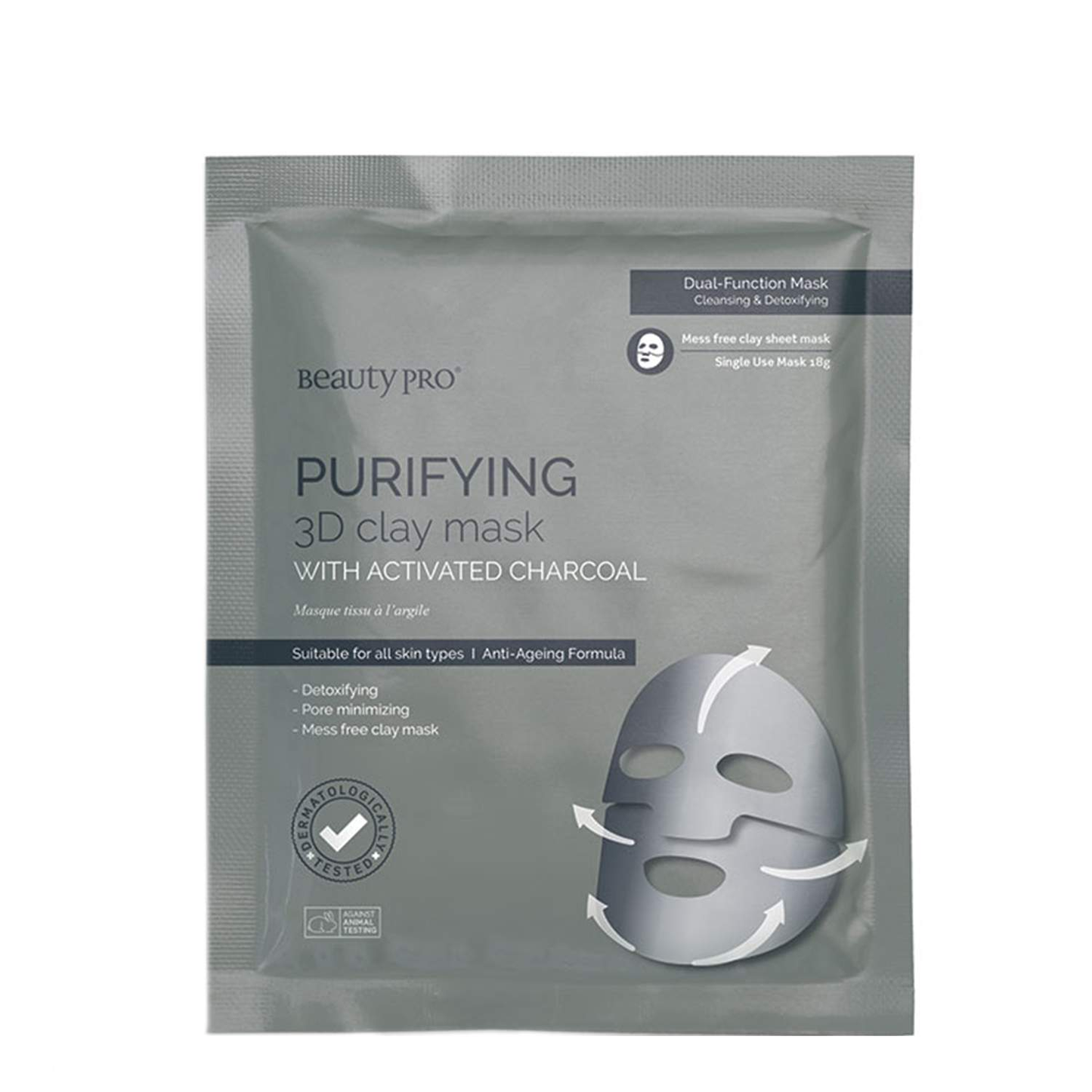 BeautyPro PURIFYING 3D Clay Mask with Activated Charcoal