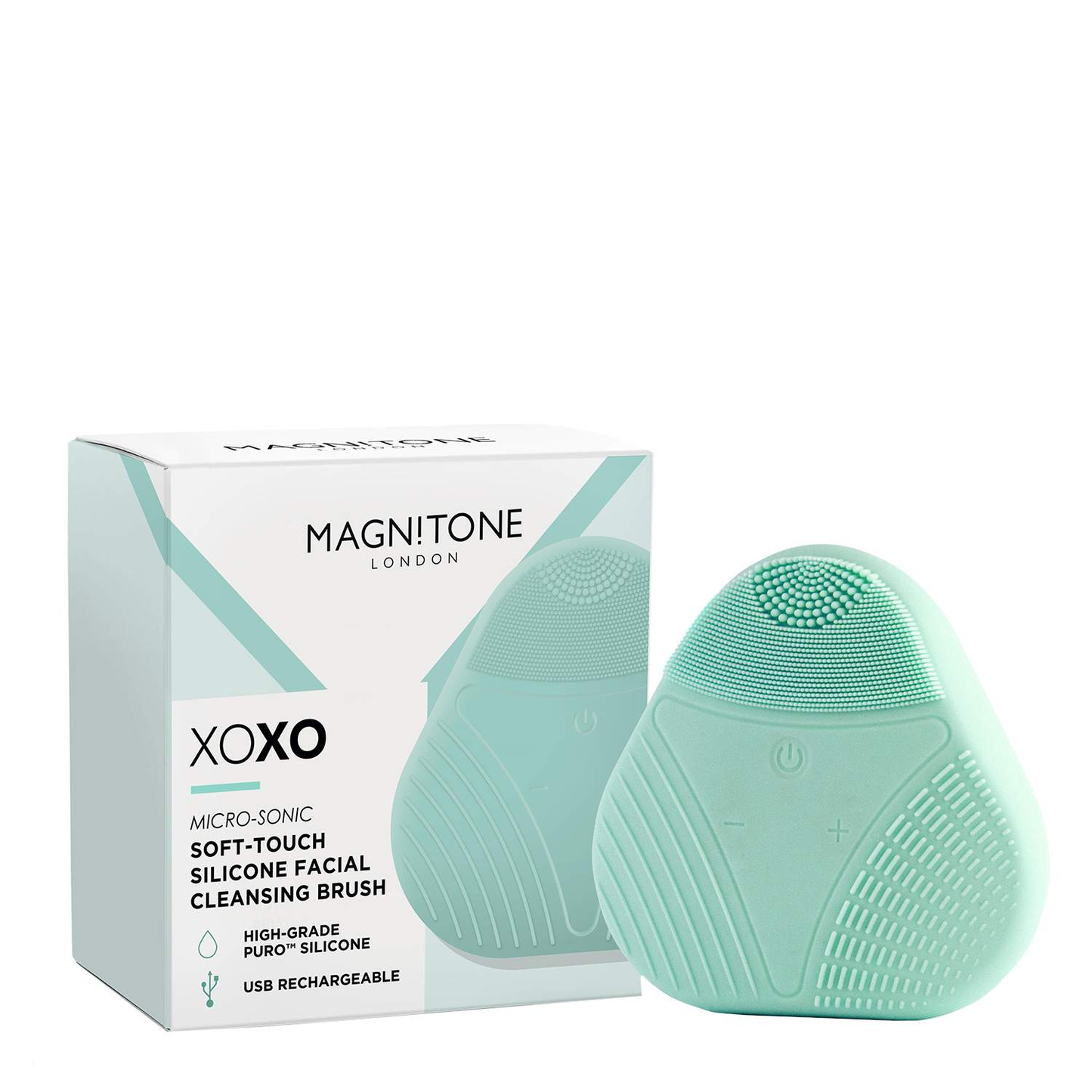 Magnitone London XOXO SoftTouch Silicone Cleansing Brush - Green