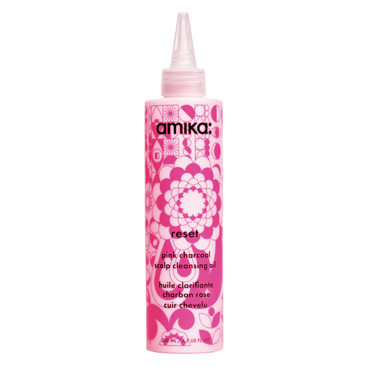 amika RESET pink charcoal scalp cleansing oil
